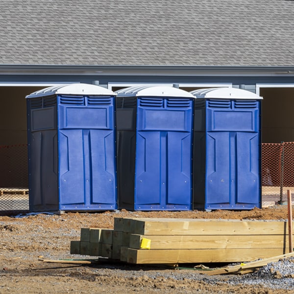 how often are the porta potties cleaned and serviced during a rental period in Perry MI